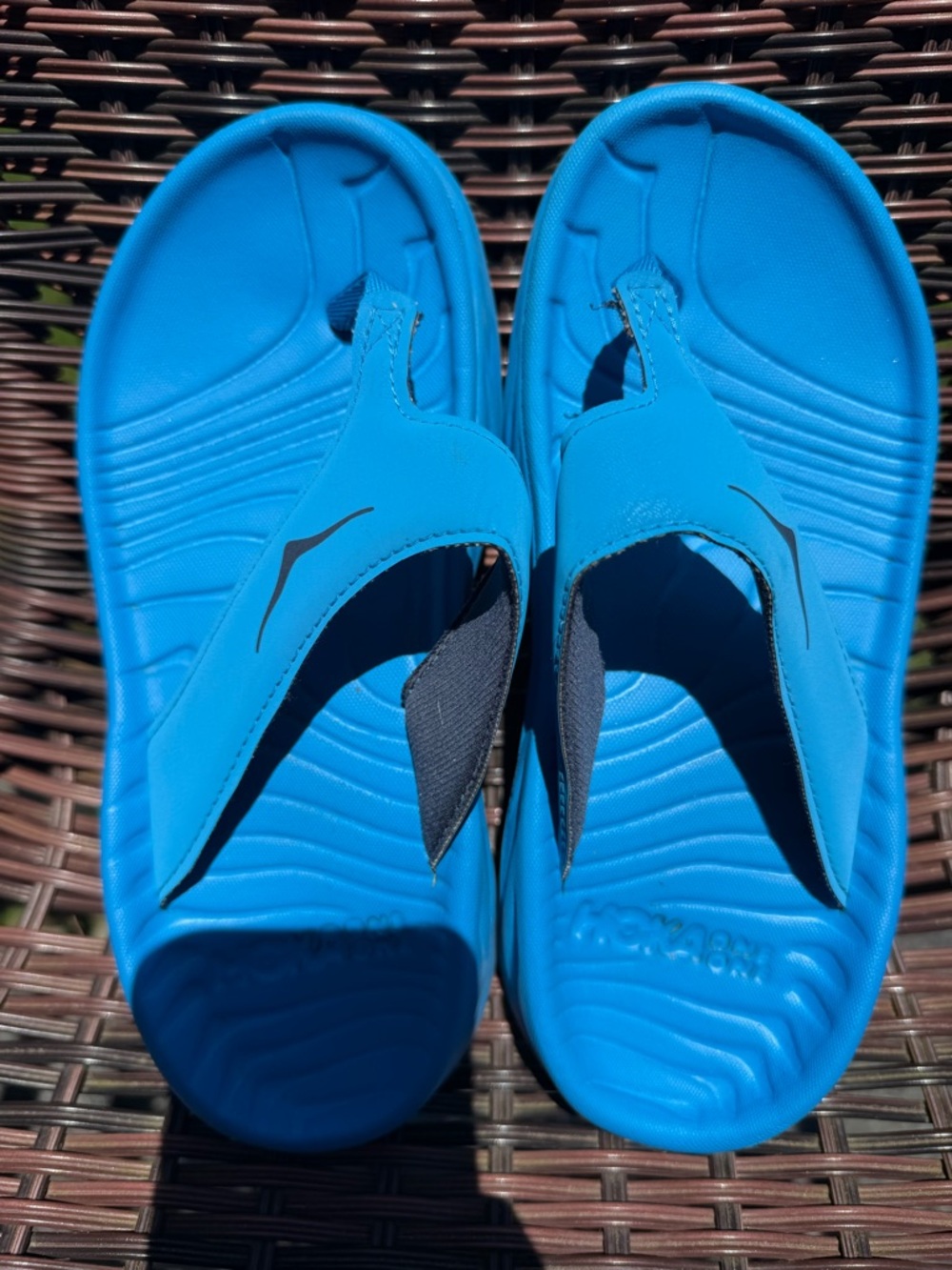 Hoka One One Women's Ora Recovery Flip - Diva Blue/Outer Space Sz 5 - Picture 6 of 8